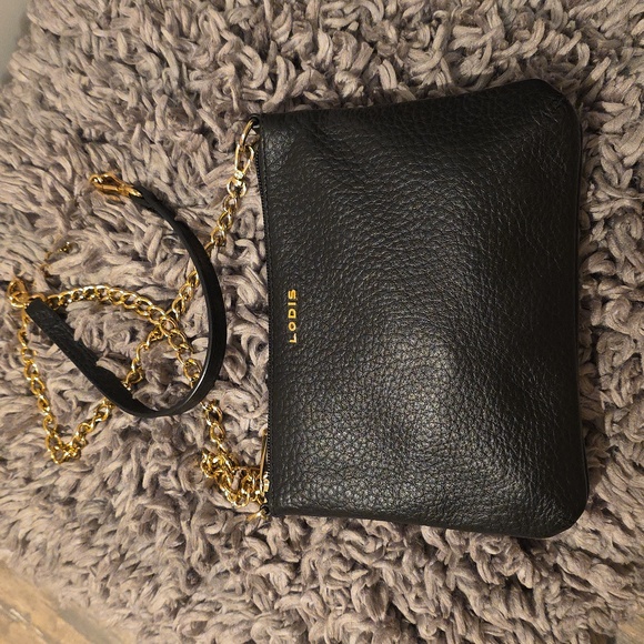 Lodis Black Crossbody Bag with Gold Accents - Picture 7 of 8